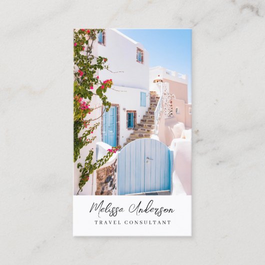 Reisconsulent Foto QR Code Visitekaartje (Voorkant)