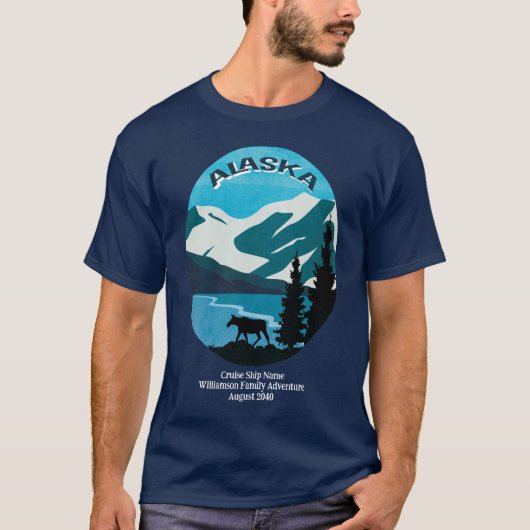 Reiscruise in de familie Alaska T-shirt (Voorkant)