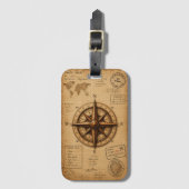 Reisdagboek Kompas Bagage Label Vintage (Voorkant (verticaal))