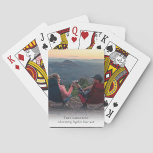 Reisdek met jouw avonturenfoto pokerkaarten