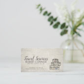 Reisdiensten Vintage Bagage Oude papieren Kaart Visitekaartje (Staand voorkant)