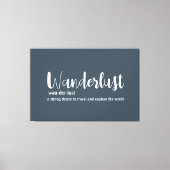Reisdrang definitie wit grijs blauw kleur canvas afdruk (Voorkant)