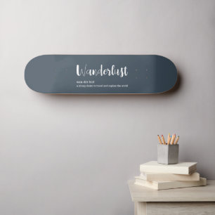 Reisdrang definitie wit grijs blauw kleur persoonlijk skateboard