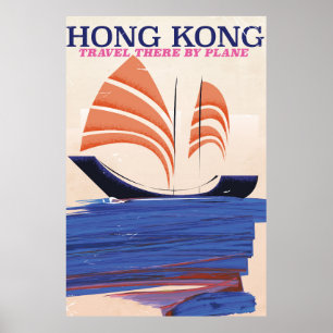 Reisdruk in Hong Kong stijl Poster