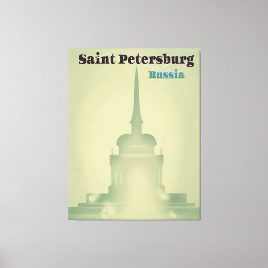 Reisdruk in Sint-Petersburg Rusland in  stijl Canvas Afdruk (Voorkant)