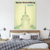 Reisdruk in Sint-Petersburg Rusland in  stijl Canvas Afdruk (Insitu (Slaapkamer))
