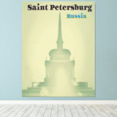 Reisdruk in Sint-Petersburg Rusland in  stijl Canvas Afdruk (Insitu (Houten vloer))