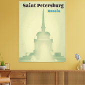 Reisdruk in Sint-Petersburg Rusland in  stijl Canvas Afdruk (Insitu (Woonkamer))