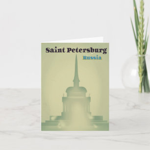 Reisdruk in Sint-Petersburg Rusland in  stijl Feestdagen Kaart
