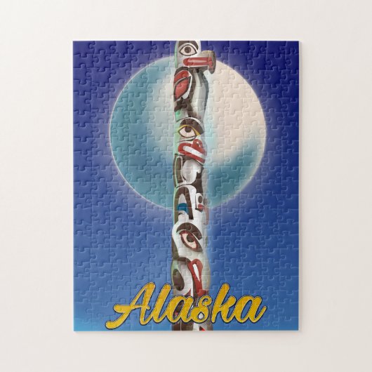 Reisdruk op de molen van Alaska Totem Legpuzzel (Verticaal)