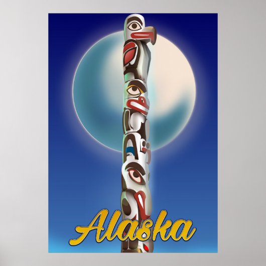 Reisdruk op de molen van Alaska Totem Poster (Voorkant)