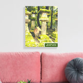 Reisdruk op het Japanse herenpark Nara Japan Canvas Afdruk (Insitu (Woonkamer))