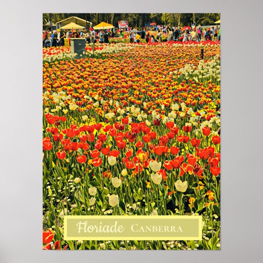 Reisdruk van het Floriade Canberra bloemfestival Poster (Voorkant)