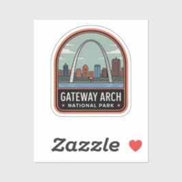 Reisembleem Gateway Arch National Park Sticker