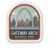 Reisembleem Gateway Arch National Park Sticker (Voorkant)