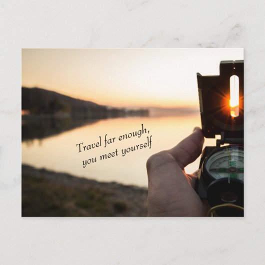 Reisen, um sich selbst zu finden briefkaart (Voorkant)