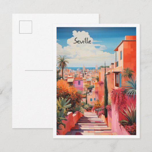 Reisestemming Sevilla Spanje Briefkaart (Voorkant / Achterkant)