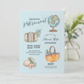 Reisfeest Zak voor Vrouwen bij Pensionering  Kaart (Staand voorkant)