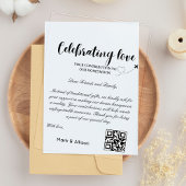 Reisfonds Aanvraag QR Code Honeymoon Fund Acryl Uitnodigingen