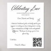 Reisfonds Aanvraag QR Code Honeymoon Fund Poster (Voorkant)