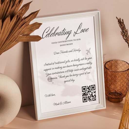 Reisfonds Aanvraag QR Code Honeymoon Fund Poster