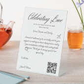Reisfonds Aanvraag QR Code Honeymoon Fund Reclamebord Met Voetstuk (Insitu)