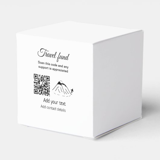 Reisfonds vakantie huwelijksreis donatie voeg naam bedankdoosjes (Achterkant)