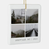 Reisfoto Collage Aangepaste vakantie Keepsake Keramisch Ornament (Rechts)