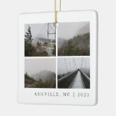 Reisfoto Collage Aangepaste vakantie Keepsake Keramisch Ornament (Links)