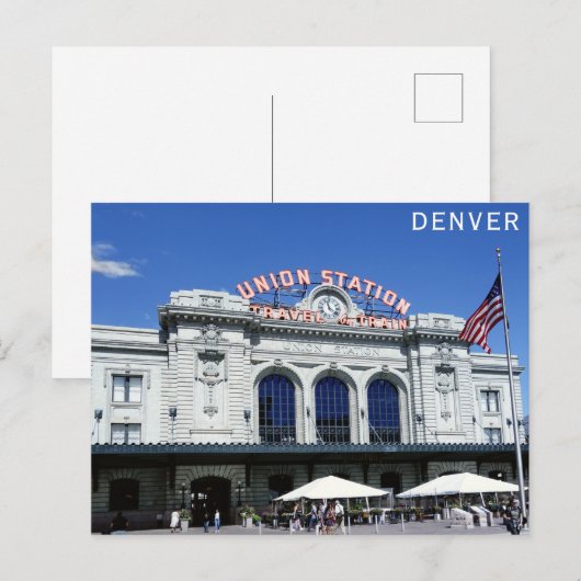 Reisfoto Denver Colorado Union Station Briefkaart (Voorkant / Achterkant)