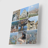 Reisfoto voor installagramstijl vierkante klok (Hoek)