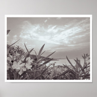 Reisfotografie aan zee - Poster in zwart + wit