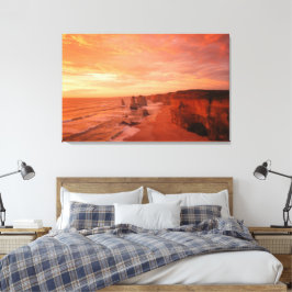 Reisfotografie Decor met Sunset Beach Foto Canvas Afdruk