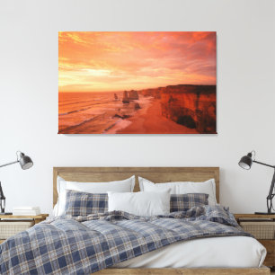 Reisfotografie Decor met Sunset Beach Foto Canvas Afdruk