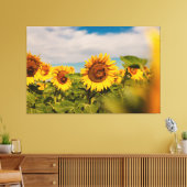 Reisfotografie Decor met Zonnebloem Foto Canvas Afdruk (Insitu (Woonkamer))