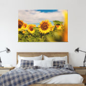 Reisfotografie Decor met Zonnebloem Foto Canvas Afdruk (Insitu (Slaapkamer))