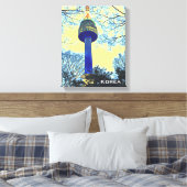 Reisfotografie van Seoul Tower Korea Canvas Afdruk (Insitu (Slaapkamer))