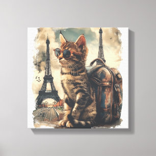 Reisgenoot kat canvas afdruk