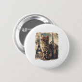 Reisgenoot Kat Ronde Button 5,7 Cm (Voorkant /achterkant)
