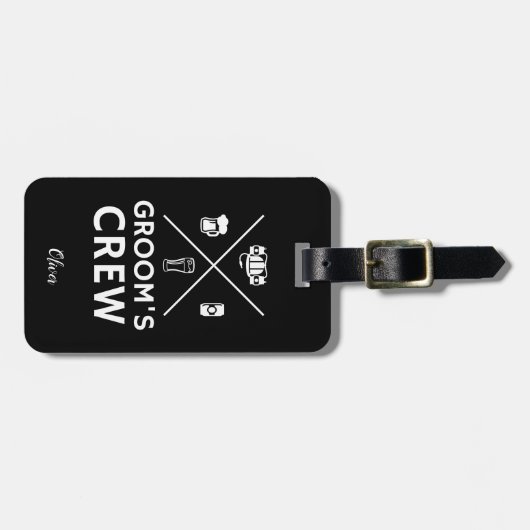 Reisgenoten van de Bruidegom Huwelijksreis Bagage Bagagelabel (Voorkant horizontaal)