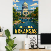Reisgeschenk Little Rock Arkansas Poster (Thuiskantoor)
