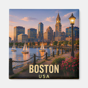 Reisgeschenk voor de Waterkant van Boston Massachu Magneet