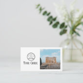 Reisgids Reisagent Elegante QR-code Visitekaartje (Staand voorkant)