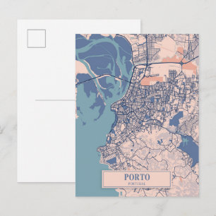 Reisgids voor Porto Portugal Winderige Stad Briefkaart