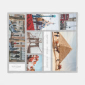 Reisherinneringen Foto Keepsake Wit Grijs Fleece Deken (Voorkant (Horizontaal))