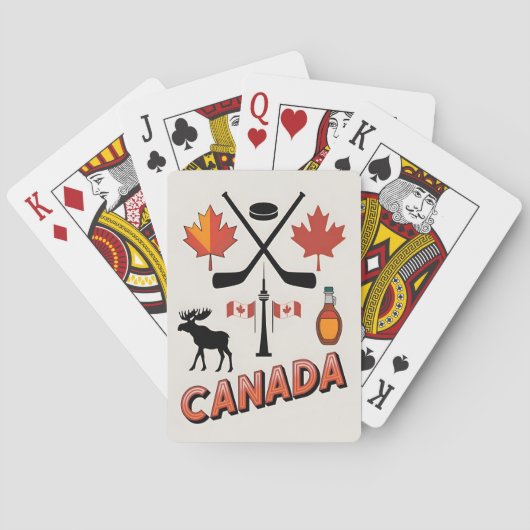 Reisicoon uit het verleden Canada Nationaal Vector Pokerkaarten (Achterkant)