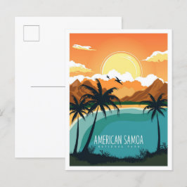 Reisillustratie Amerikaans Samoa Nationaal Park Briefkaart