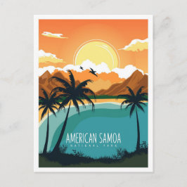 Reisillustratie Amerikaans Samoa Nationaal Park Briefkaart