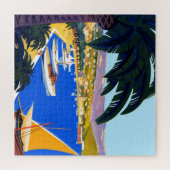 reisillustratie Cote D'Azur Legpuzzel (Horizontaal)