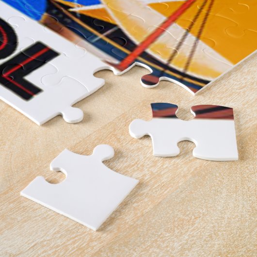 reisillustratie Cote D'Azur Legpuzzel (Zijkant)